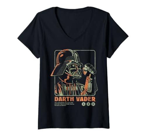 Damen Star Wars Darth Vader You Underestimate The Power T-Shirt mit V-Ausschnitt von Star Wars