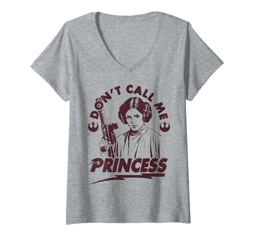 Damen Star Wars Leia Nenn mich nicht Prinzessin Arch T-Shirt mit V-Ausschnitt von Star Wars