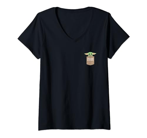 Star Wars Mandalorian Baby Yoda Cargo Pocket T-Shirt mit V-Ausschnitt von Star Wars