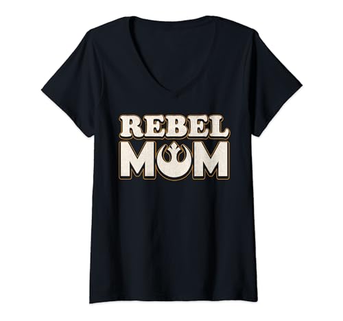 Damen Star Wars Muttertag Rebel Mom T-Shirt mit V-Ausschnitt von Star Wars