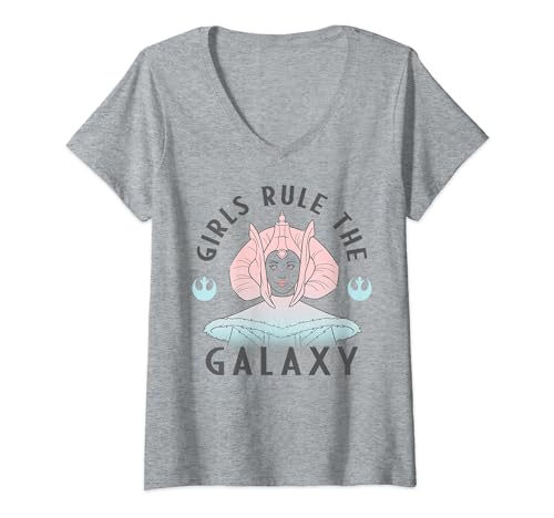 Star Wars Padme Amidala Girls Rule The Galaxy T-Shirt mit V-Ausschnitt von Star Wars