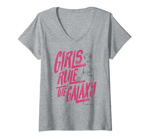 Star Wars Princess Leia Girls Rule The Galaxy T-Shirt mit V-Ausschnitt von Star Wars