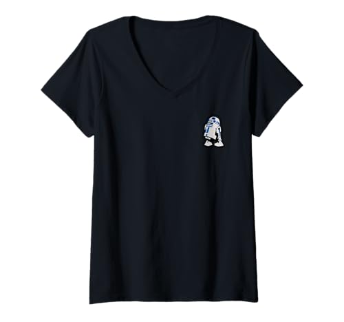 Damen Star Wars R2D2 Patch Z2, klein T-Shirt mit V-Ausschnitt von Star Wars