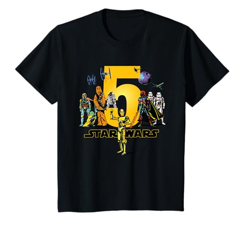 Kinder Star Wars Classic Characters Fifth Birthday 5 Years Old T-Shirt von Star Wars