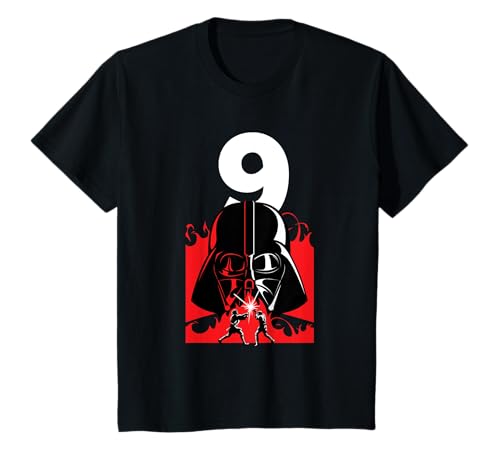 Kinder Star Wars Darth Vader 9 Geburtstag T-Shirt von Star Wars