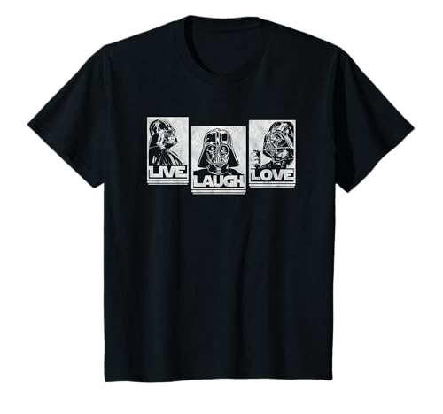 Kinder Star Wars Darth Vader Live Laugh Love T-Shirt von Star Wars