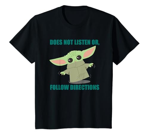 Kinder The Mandalorian Grogu Does Not Listen T-Shirt von Star Wars