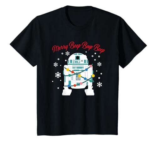 Kinder Weihnachten Star Wars C3PO R2D2 Merry Beep Beep T-Shirt von Star Wars