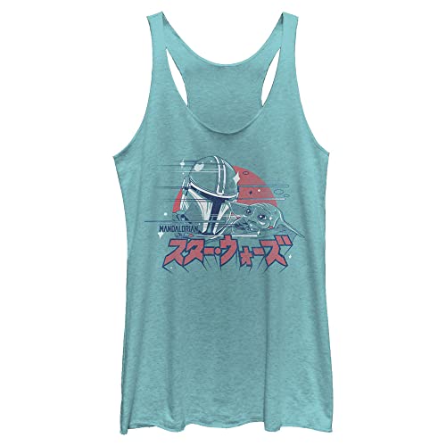 STAR WARS Damen Mando Kanji Hemd, Tahiti Blau, Groß von Star Wars