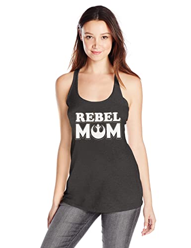 STAR WARS Damen Rebel Mom Hemd, Schwarz/Erika, Groß von Star Wars