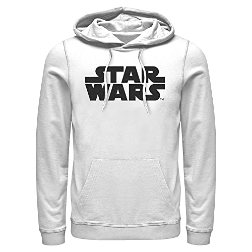 STAR WARS Herren Einfachstes Logo Kapuzenpullover, Weiß, XXX-Large von Star Wars