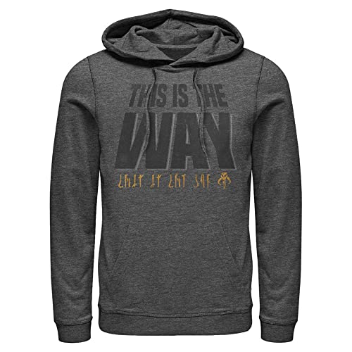 STAR WARS Herren The Mandalorian Way Pullover Hoodie Kapuzenpullover, Dunkelgrau meliert, XX-Large von Star Wars