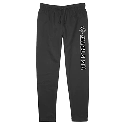 STAR WARS Herren This is The Way Mandalorian Logo Junge Jogger Trainingshose, Schwarz, Klein von Star Wars