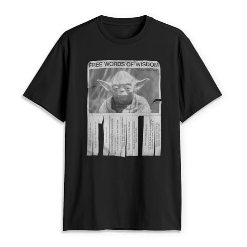 Star Wars Herren Words of Wisdom T-Shirt, Schwarz, 3X-Groß von Star Wars