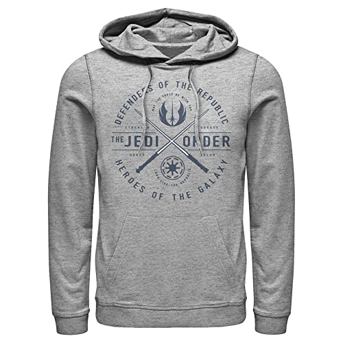 STAR WARS Men's Jedi Order Emblem Pull Over Hoodie - Athletic Heather - X Large von Star Wars