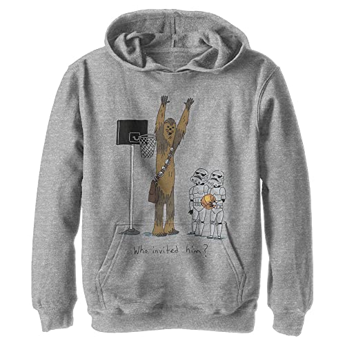 STAR WARS Unisex Kinder Chewie Basketball Hoodie Kapuzenpullover, Athletic meliert, M von Star Wars