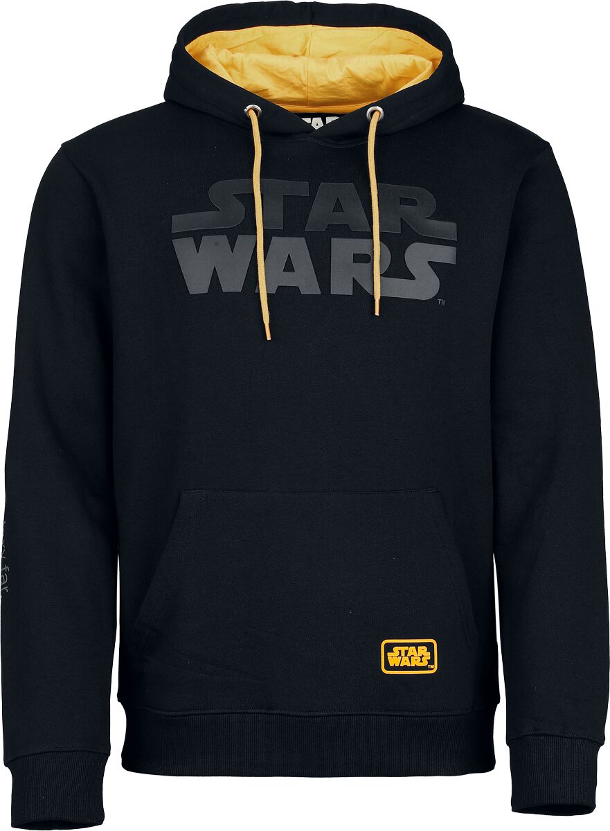 Star Wars A long Time ago in a Galaxy far away... Kapuzenpullover schwarz gelb in XXL von Star Wars