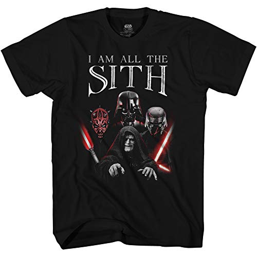 Star Wars All The Sith Darth Vader Maul Emperor Kylo Ren T-Shirt(Black,Medium) von Star Wars