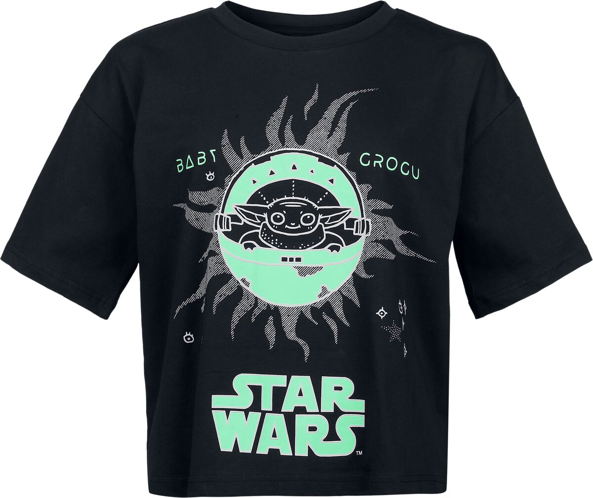Star Wars Baby Grogu - Oversize T-Shirt schwarz in L Star Wars Baby Grogu - Oversize T-Shirt schwarz in L von Star Wars