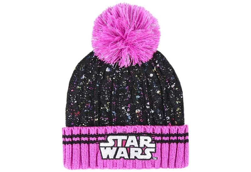 Cerdá Bommelmütze STAR Wars Strickmütze mit Glitzergarn & großem Bommel von Cerdá