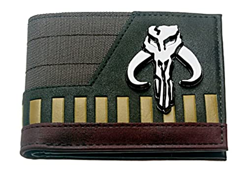 Star Wars Bounty Hunter Boba Fett Family Metal Logo Leather Bi Fold Wallet von Star Wars