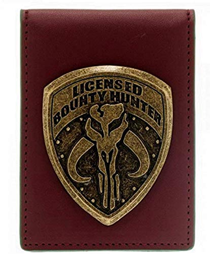 Star Wars Bounty Hunter Metal Badge Leather Wallet von Star Wars
