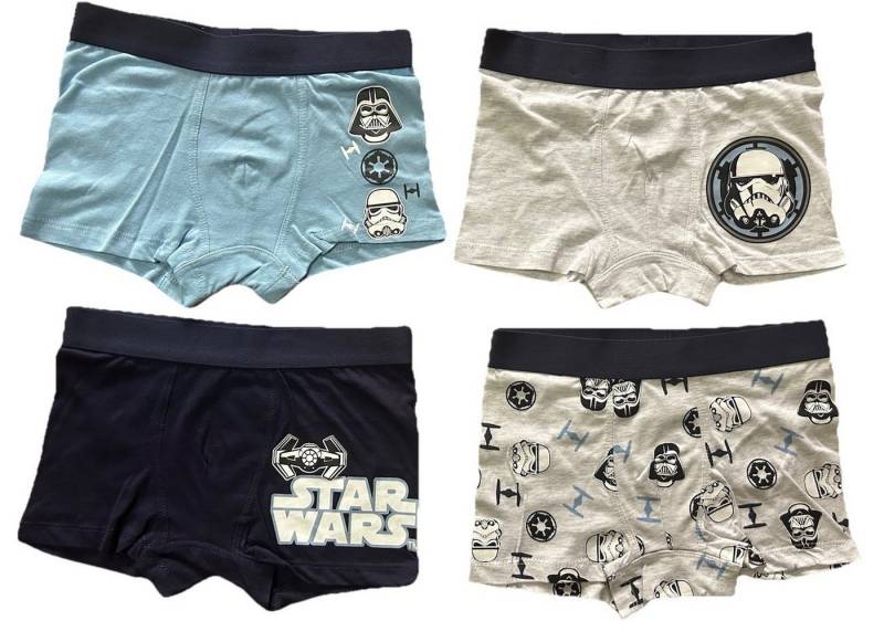 Star Wars Boxershorts 4er Pack Star Wars Kinder Boxershorts Stormtrooper Jungen Unterhosen von Star Wars