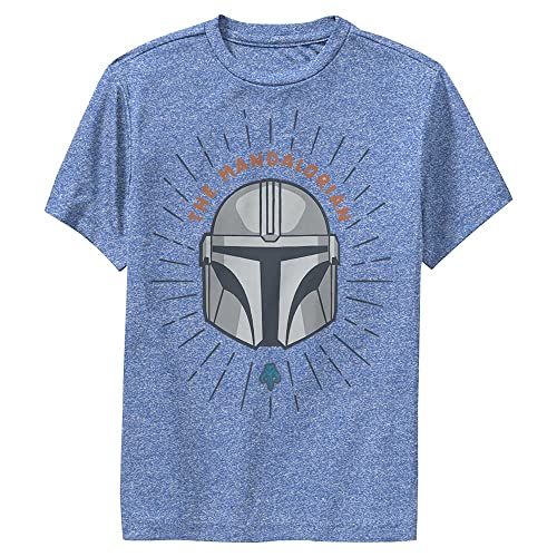 Star Wars Boy's Boy´s Simple Shield Short Sleeve T-Shirt, Heather Royal Blue, S von Star Wars