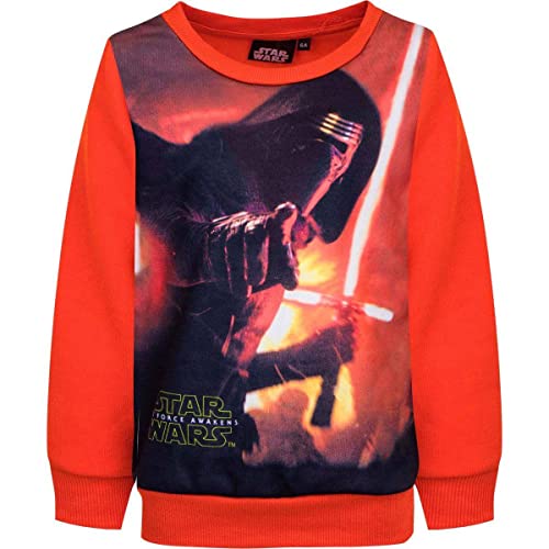 Star Wars Boys Jumper Sweatshirt Kids 4-10 'The Force Awakens' - 5-6 Years - Orange von Star Wars