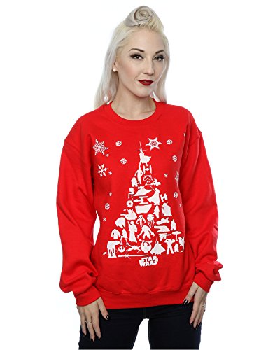 Star Wars Damen Christmas Tree Sweatshirt X-Large Rot Star Wars Damen Christmas Tree Sweatshirt X-Large Rot von Star Wars