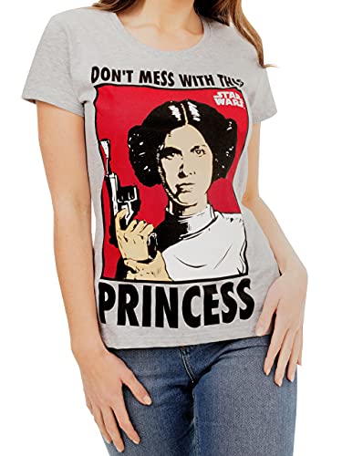 Star Wars Damen T-Shirt Prinzessin Leia Grau XX-Large von Star Wars