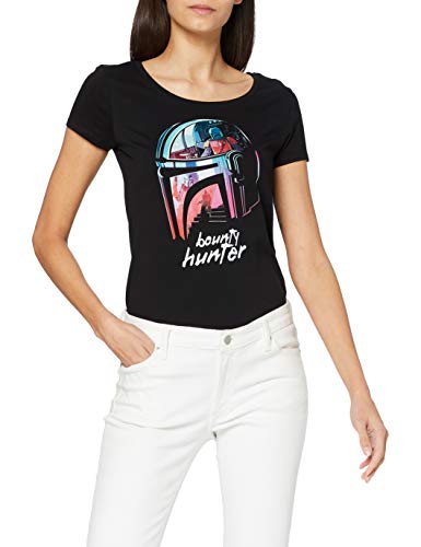 Star Wars Damen Woswmants008 T-Shirt, Schwarz, M von THE MANDALORIAN