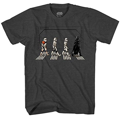 Star Wars Death Star Road Stormtrooper Crossing T-Shirt (Large, Charcoal Heather) von Star Wars