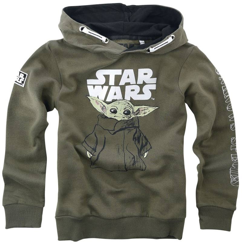 Star Wars - Disney Kapuzenpullover - Kids - The Mandalorian - Grogu - Sketch - 116 - Größe 116 - khaki  - Lizenzierter Fanartikel von Star Wars