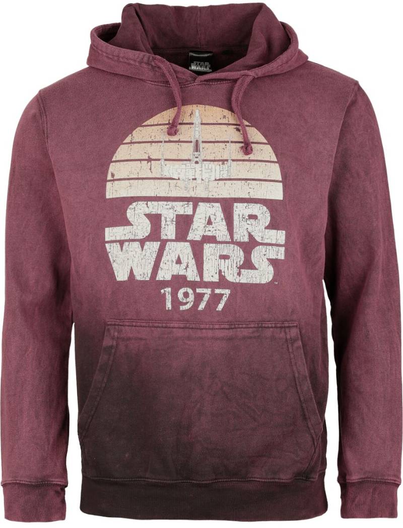 Star Wars - Disney Kapuzenpullover - X-Wing - S bis XXL - für Männer - Größe XXL - rot  - Lizenzierter Fanartikel von Star Wars