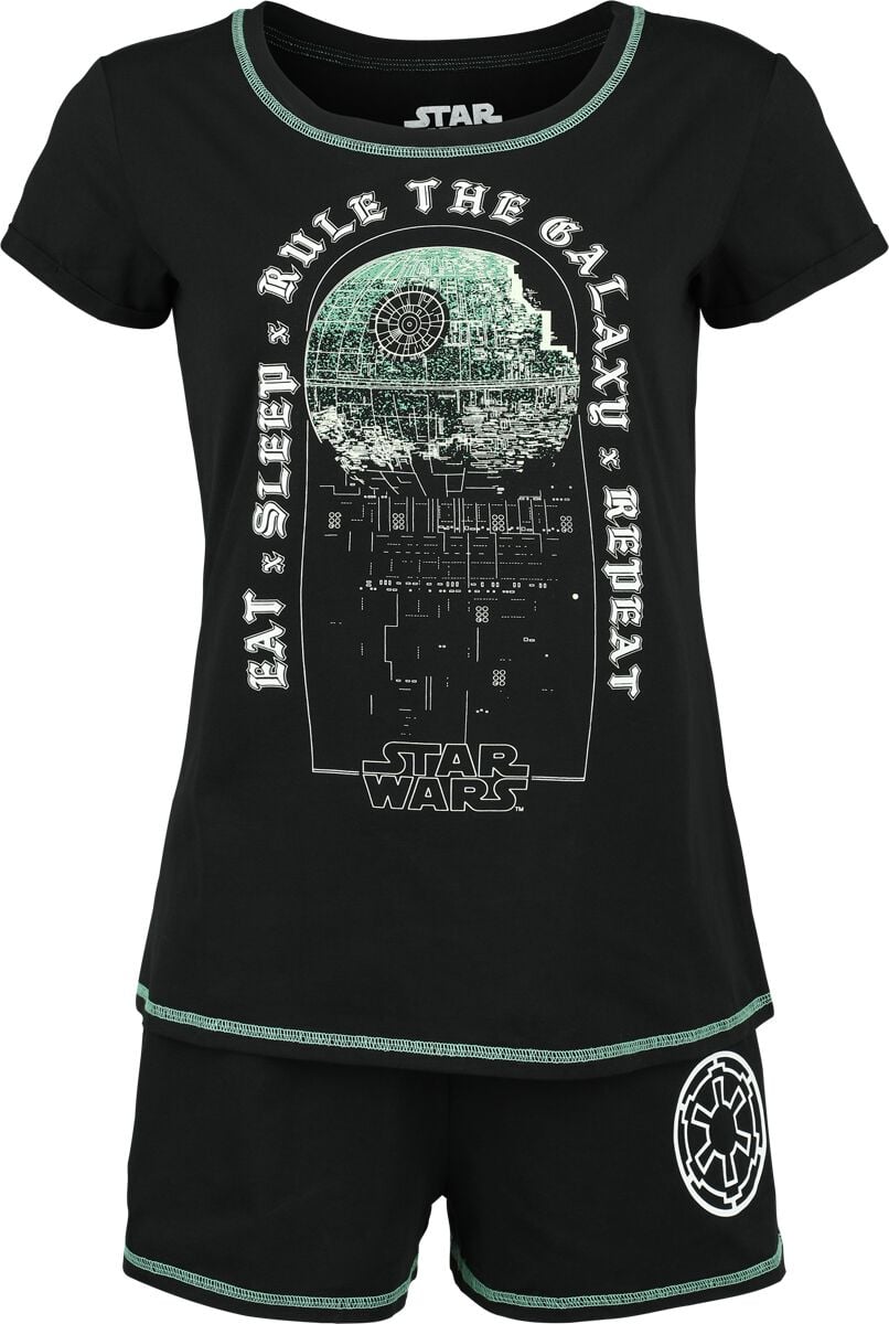 Star Wars - Disney Schlafanzug - Rule The Galaxy - S bis XXL - für Damen - Größe XL - schwarz  - EMP exklusives Merchandise! von Star Wars