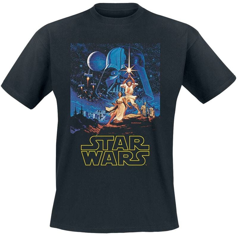 Star Wars - Disney T-Shirt - Classic Poster - S bis XL - für Männer - Größe S - schwarz  - Lizenzierter Fanartikel von Star Wars