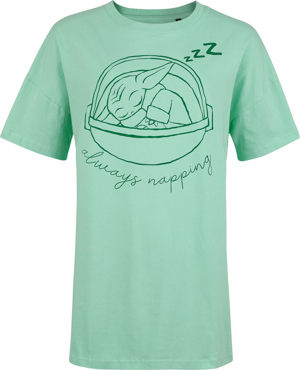 Star Wars - Disney T-Shirt - Grogu Always Napping - Oversize - S bis XXL - für Damen - Größe S - hellgrün - Lizenzierter Fanartikel Star Wars - Disney T-Shirt - Grogu Always Napping - Oversize - S bis XXL - für Damen - Größe S - hellgrün - Lizenzierter Fanartikel von Star Wars