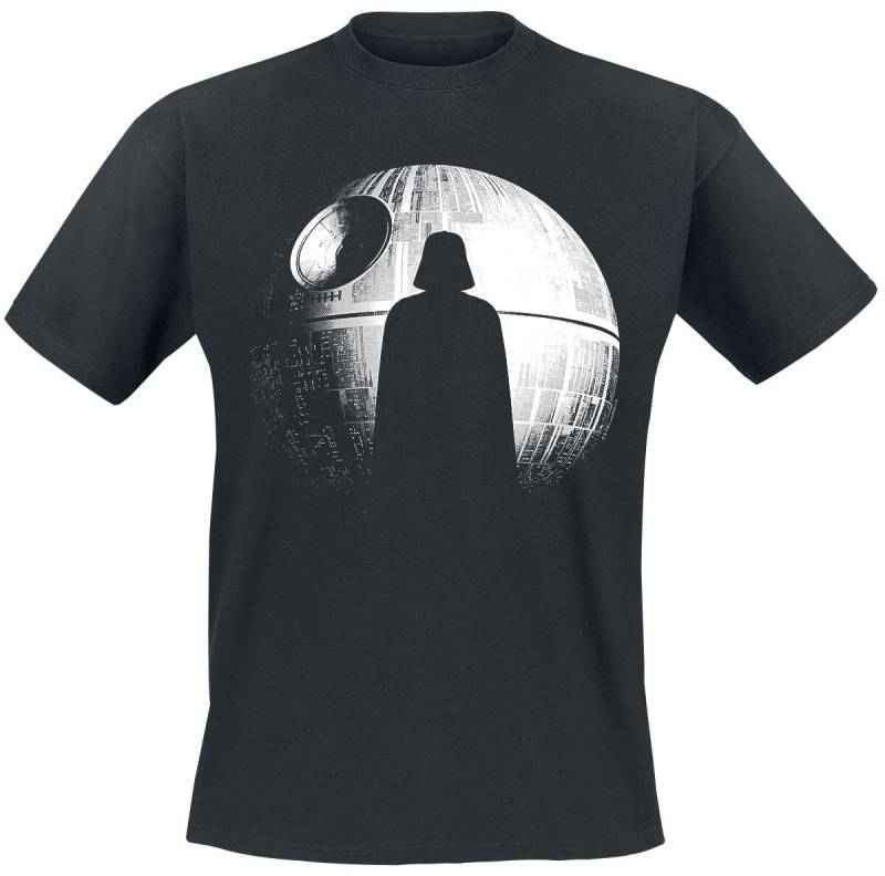Star Wars - Disney T-Shirt - Rogue One - Deathstar Silhouette - S bis 5XL - für Männer - Größe S - schwarz  - Lizenzierter Fanartikel von Star Wars