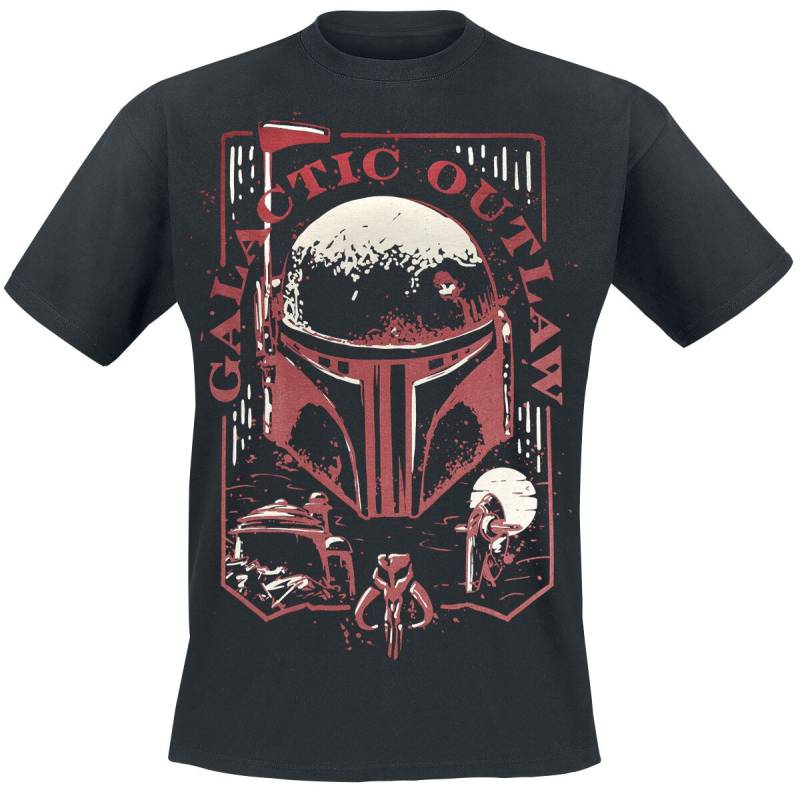 Star Wars - Disney T-Shirt - The Book Of Boba Fett - Galactic Outlaw - S bis 5XL - für Männer - Größe XXL - schwarz  - EMP exklusives Merchandise! von Star Wars
