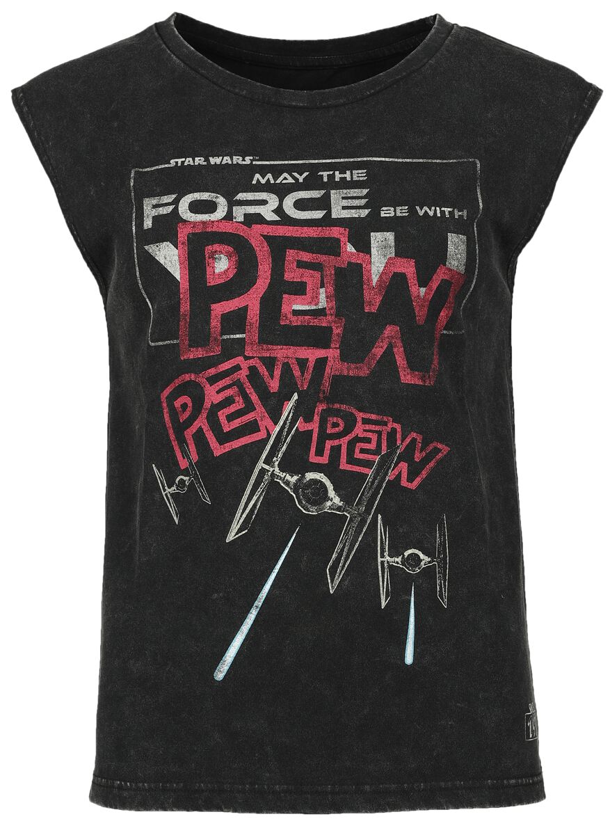 Star Wars - Disney Tank-Top - PEW PEW PEW - S bis XXL - für Damen - Größe S - schwarz  - EMP exklusives Merchandise! von Star Wars