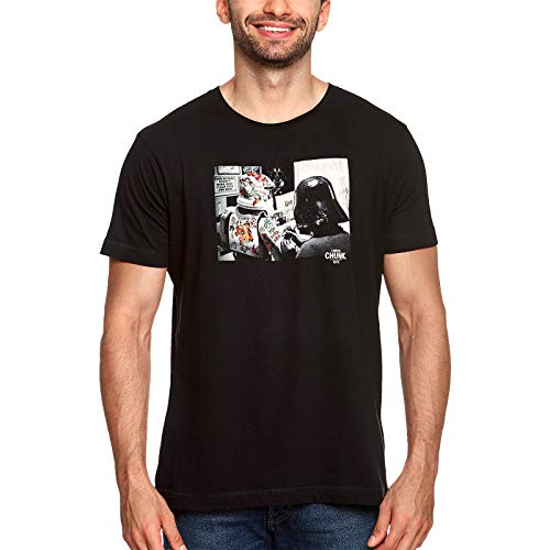 Star Wars Elbenwald Chunk T-Shirt Dark Side Tattoo Frontprint Fans Herrenshirt schwarz - L von Star Wars