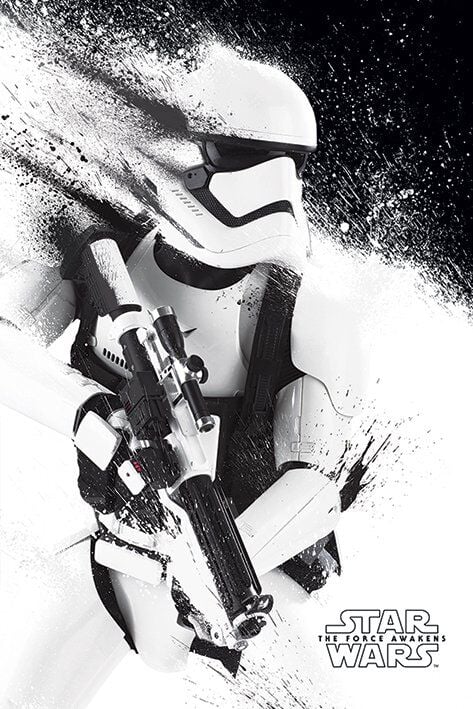 Star Wars Episode VII - Stormtrooper Poster schwarz weiß von Star Wars
