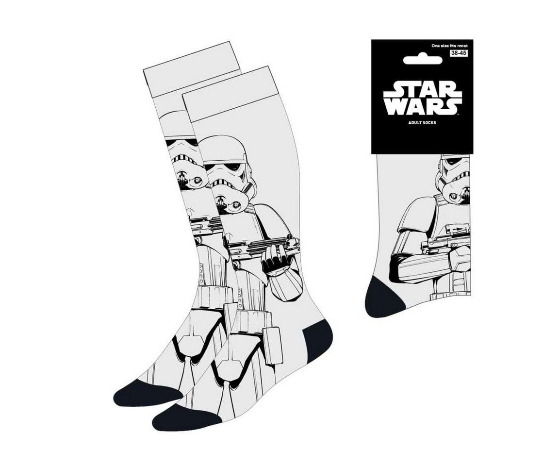 Star Wars Freizeitsocken Star Wars Stormtrooper Socken Strümpfe Erwachsene 38-45 von Star Wars