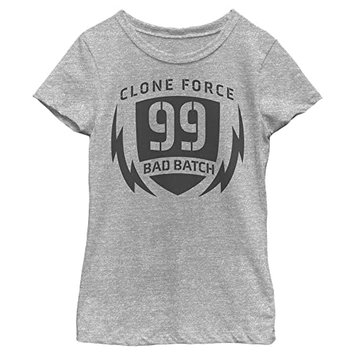 Star Wars Girl's Girl´s Short Sleeve Classic Fit T-Shirt, Heather Grey, XS von Star Wars