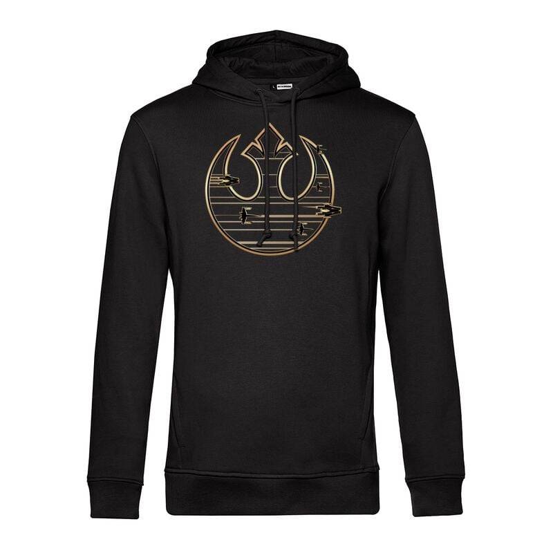 Star Wars Gold Rebel Logo Kapuzenjacke schwarz in XXL von Star Wars