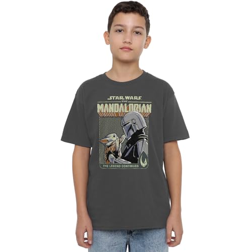 Star Wars Grogo Legend Continues Unisex Kids T Shirt, Charcoal, 9-10 Years von Star Wars