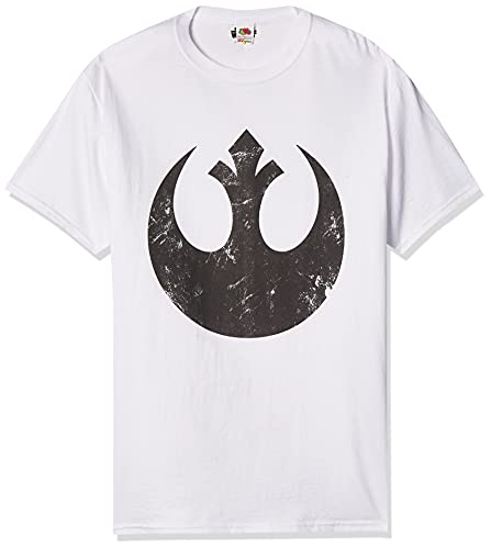 STAR WARS Herren Alliance Emblem Symbol Graphic Logo T-Shirt, Weiß/Schwarz, XL von Star Wars