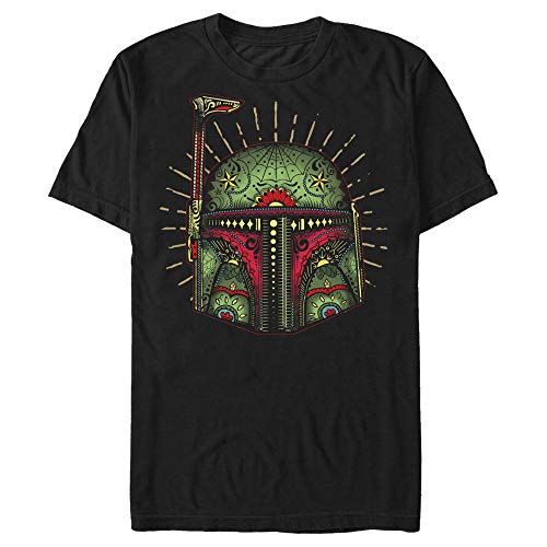 Star Wars Herren Boba Sugar Skull T-Shirt, schwarz, Mittel von Star Wars