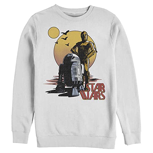 STAR WARS Herren Desert Droids Sweatshirt, Weiss/opulenter Garten, Medium von Star Wars